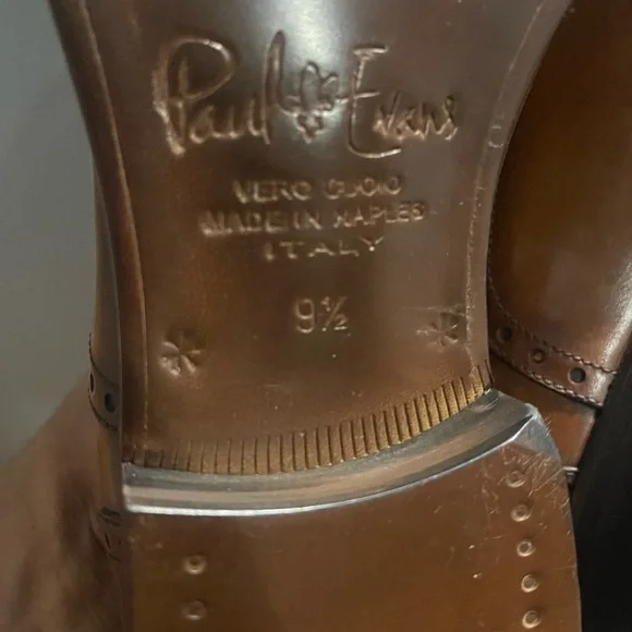 Paul Evans Tan/Brown Leather Shoes Sz 9.5 - Picture 12 of 15